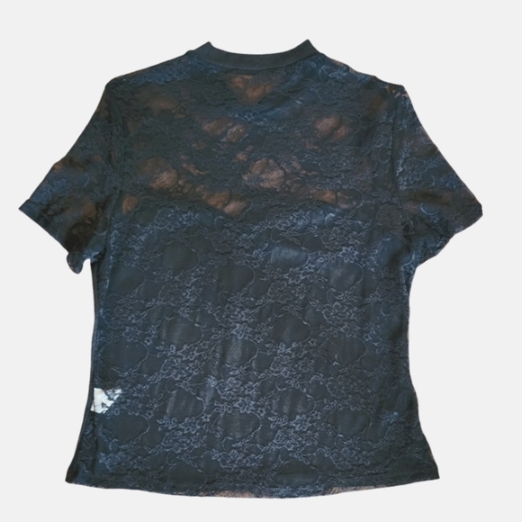 🔖Final Sale | Black Lace Top with high neck - Picture 5 of 8